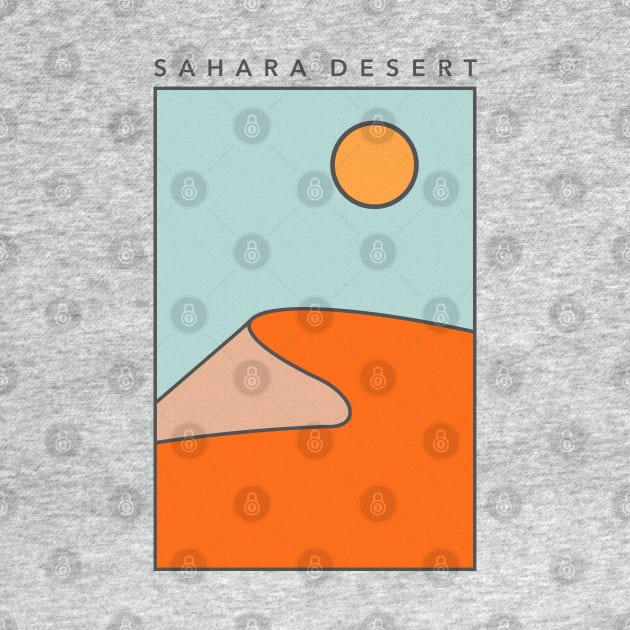 Minimal Style 'Sahara Desert' Illustration Artwork by DankFutura